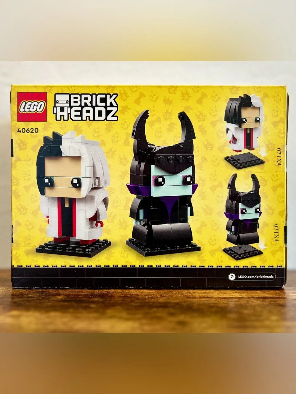 LEGO 40620 BrickHeadz Disney Villains Cruella De Vil & Maleficent Retired Sealed - Picture 2 of 8